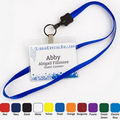 3/4" Nylon Name Tag Lanyard w/ Key Ring (Blank)